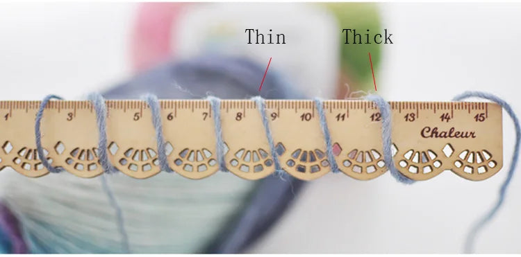 100% Wool Yarn – Rainbow Color Soft Thick Knitting & Crochet Thread