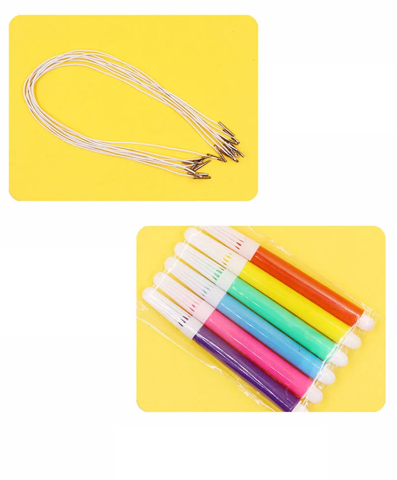 8Pcs Kids Cartoon Animal DIY Paper Mask Set with Color Pens