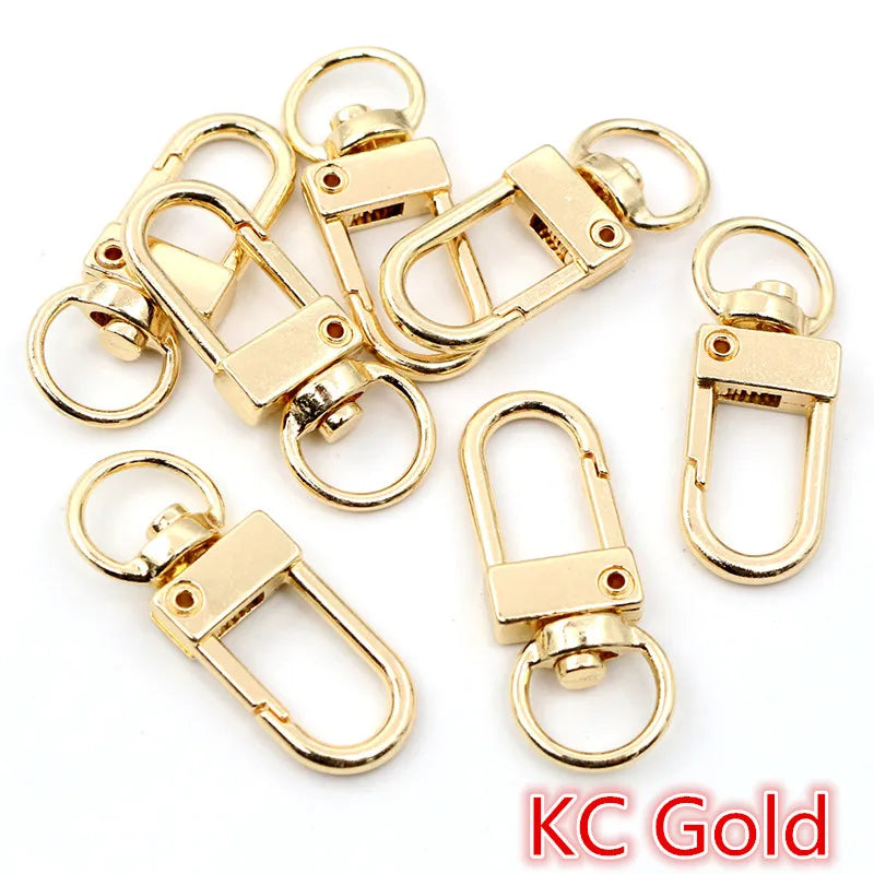 10Pcs Lobster Clasp Hooks Set | Gold & Silver Plated Jewelry Making Supplies