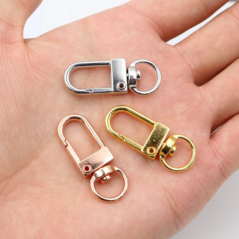 10Pcs Lobster Clasp Hooks Set | Gold & Silver Plated Jewelry Making Supplies