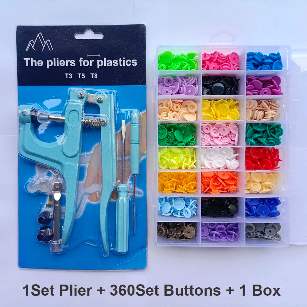 T5 Resin Snap Button Set with Pliers