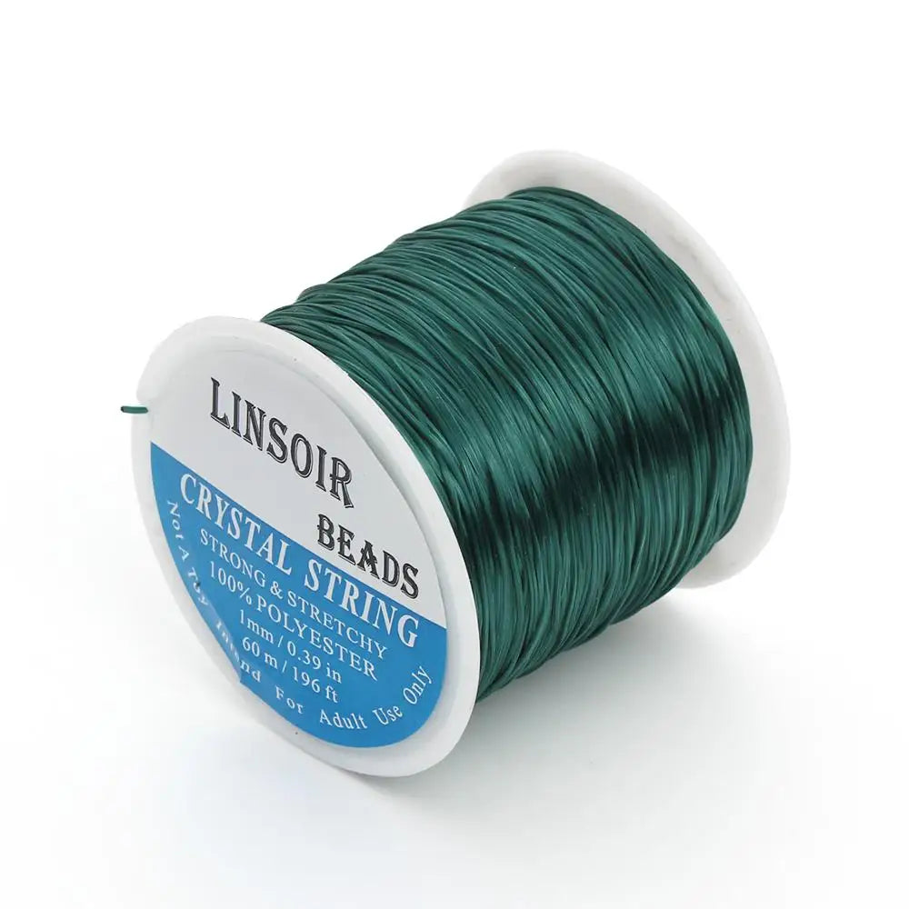 Elastic Crystal Beading Cord – 1mm Stretch Jewelry Making Thread (10–40M)