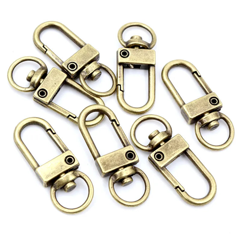 10Pcs Lobster Clasp Hooks Set | Gold & Silver Plated Jewelry Making Supplies