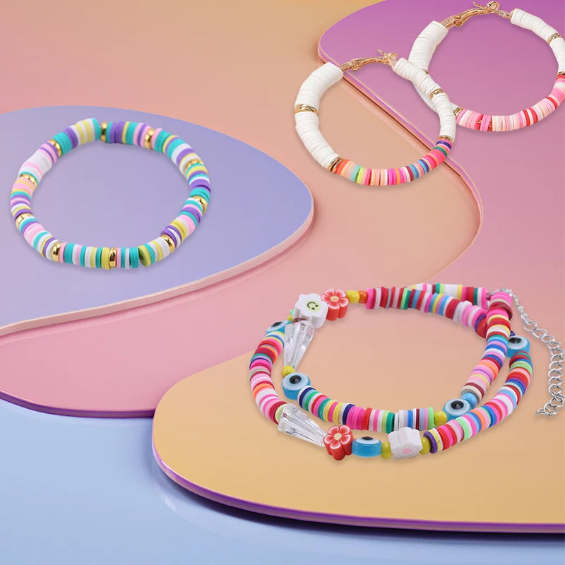 2-Box Rainbow Clay Bead Kit – DIY Bracelet & Jewelry Making Set