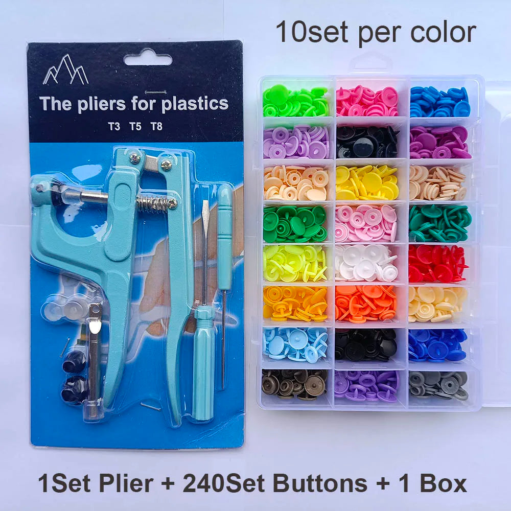 T5 Resin Snap Button Set with Pliers