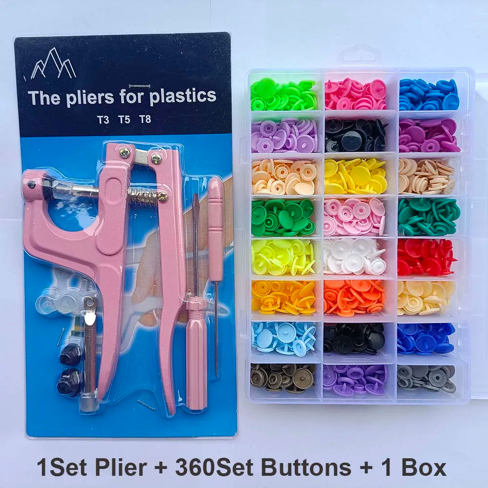 T5 Resin Snap Button Set with Pliers