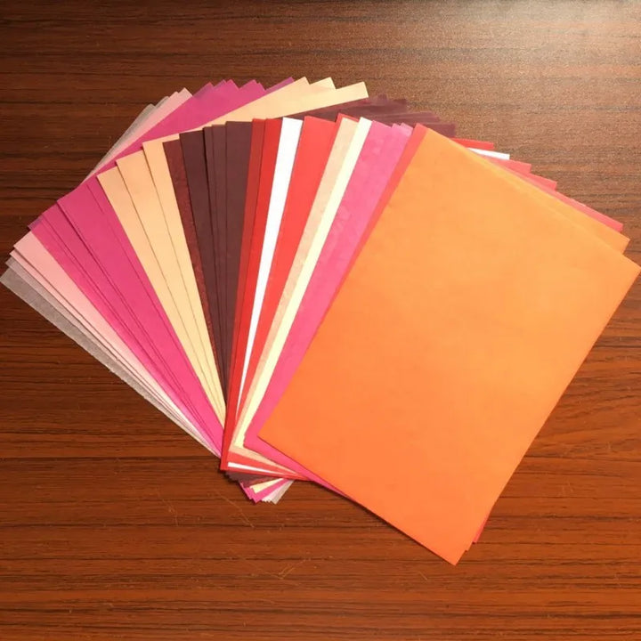 A5 Retro Wrapping Paper Set | 100 Sheets Multicolor Floral Gift Tissue Paper