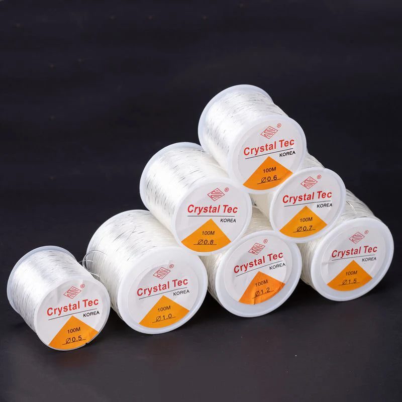 100m Elastic Crystal Beading Thread – Stretch Jewelry Making Cord