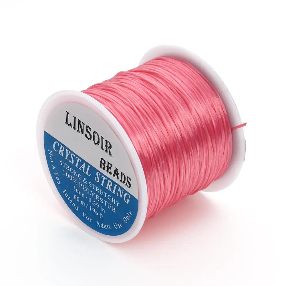 Elastic Crystal Beading Cord – 1mm Stretch Jewelry Making Thread (10–40M)