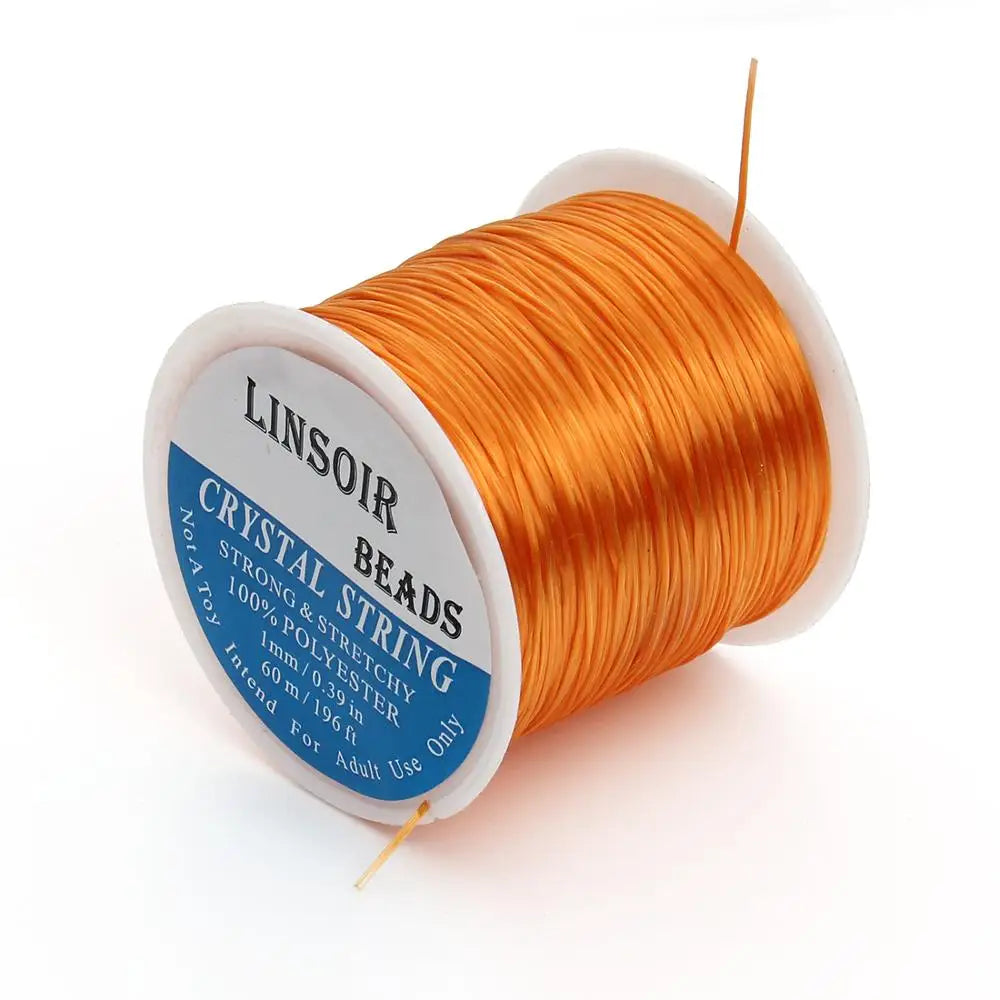 Elastic Crystal Beading Cord – 1mm Stretch Jewelry Making Thread (10–40M)