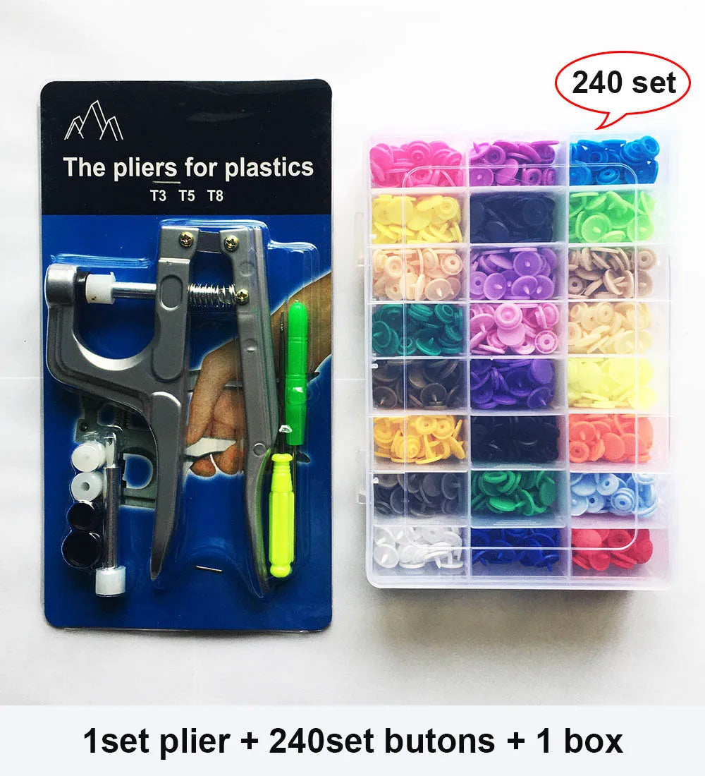 T5 Resin Snap Button Set with Pliers