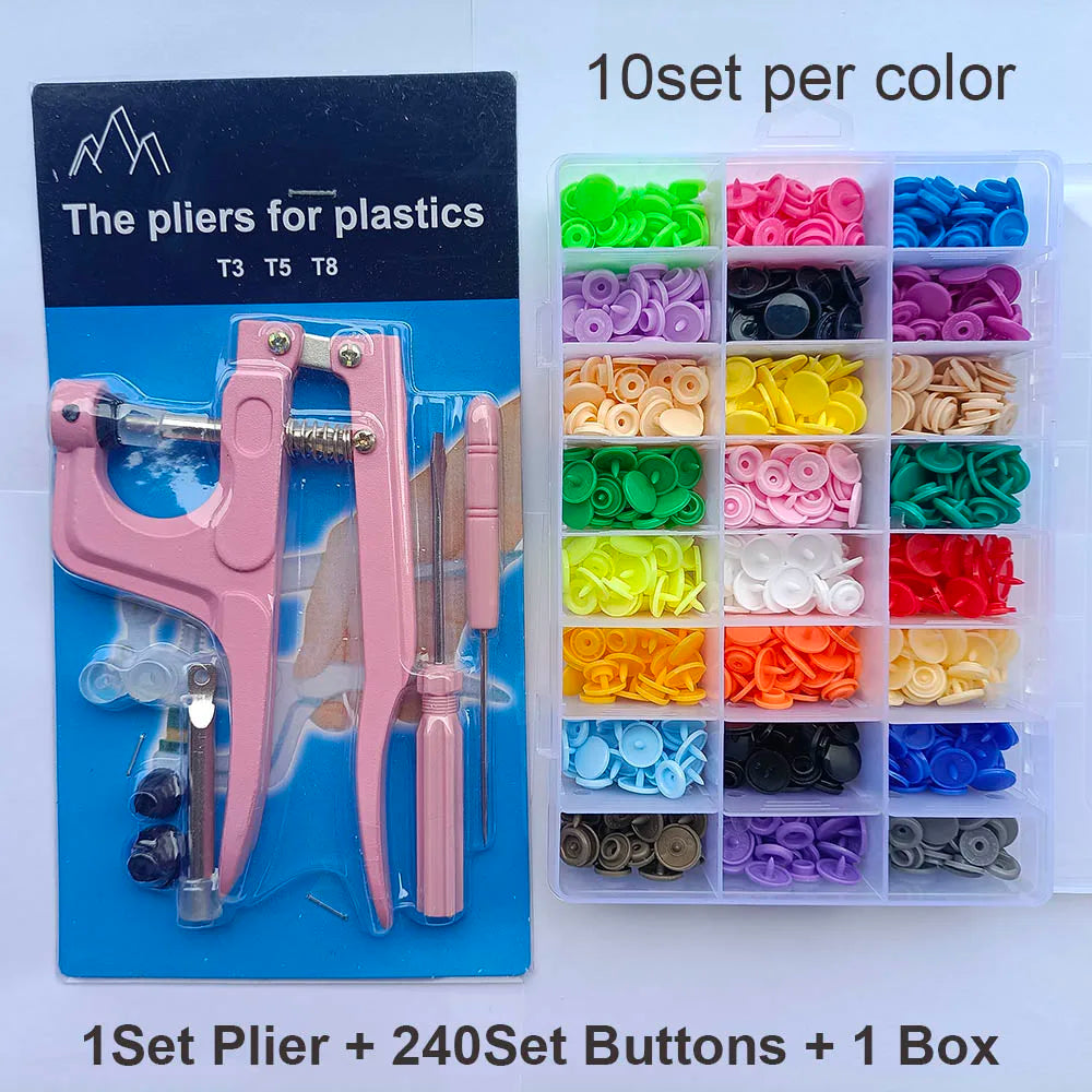 T5 Resin Snap Button Set with Pliers