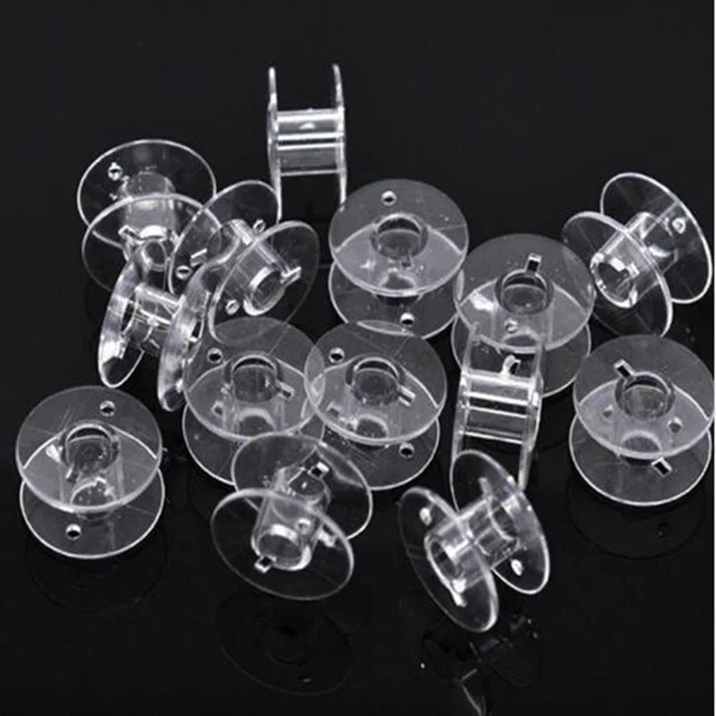25Pcs Clear Sewing Machine Bobbins Set with Storage Box
