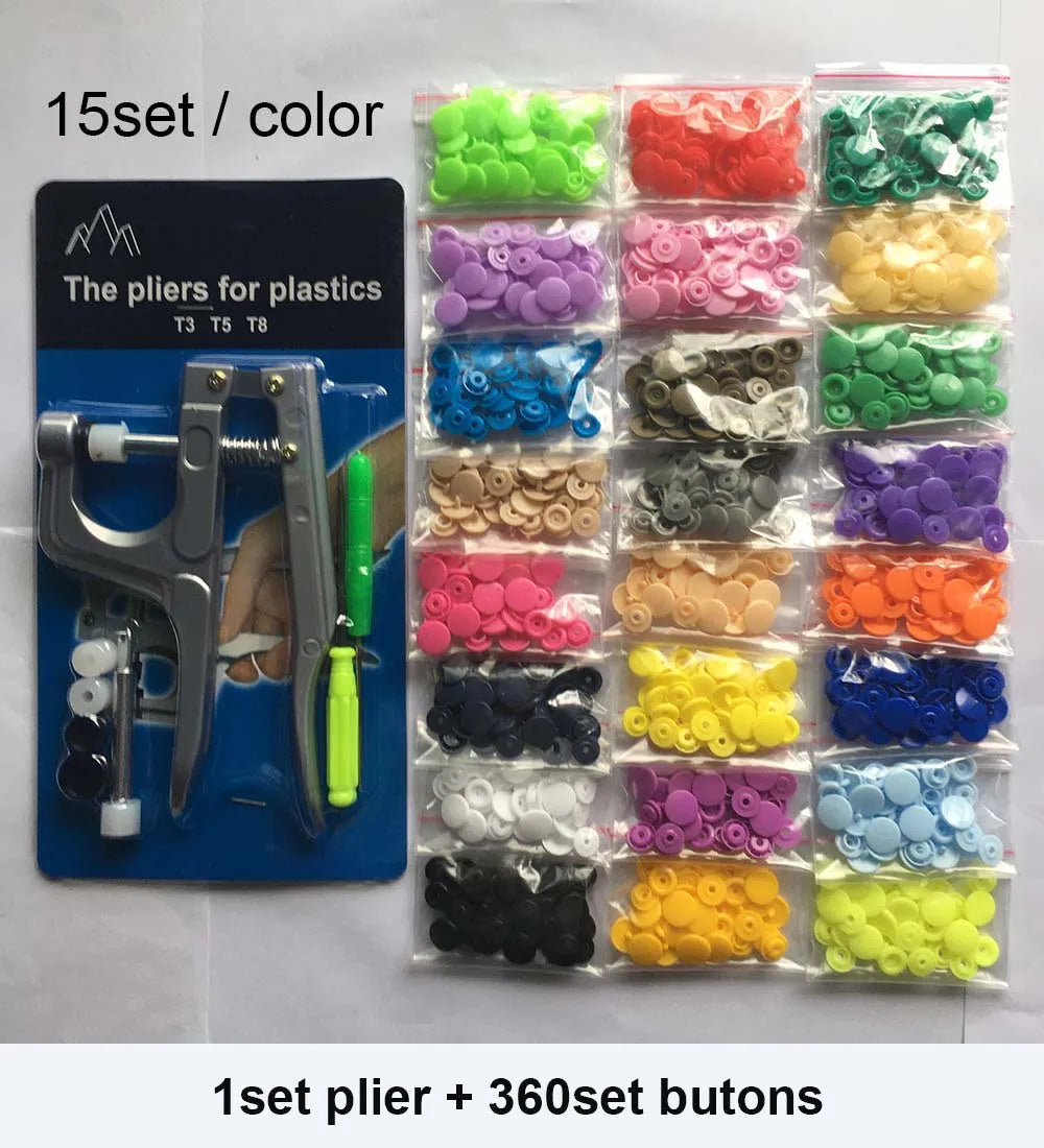 T5 Resin Snap Button Set with Pliers