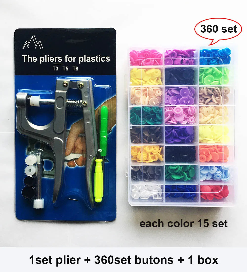 T5 Resin Snap Button Set with Pliers