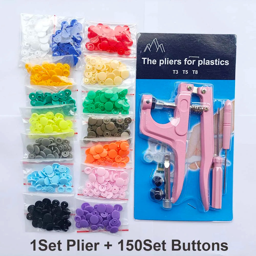 T5 Resin Snap Button Set with Pliers