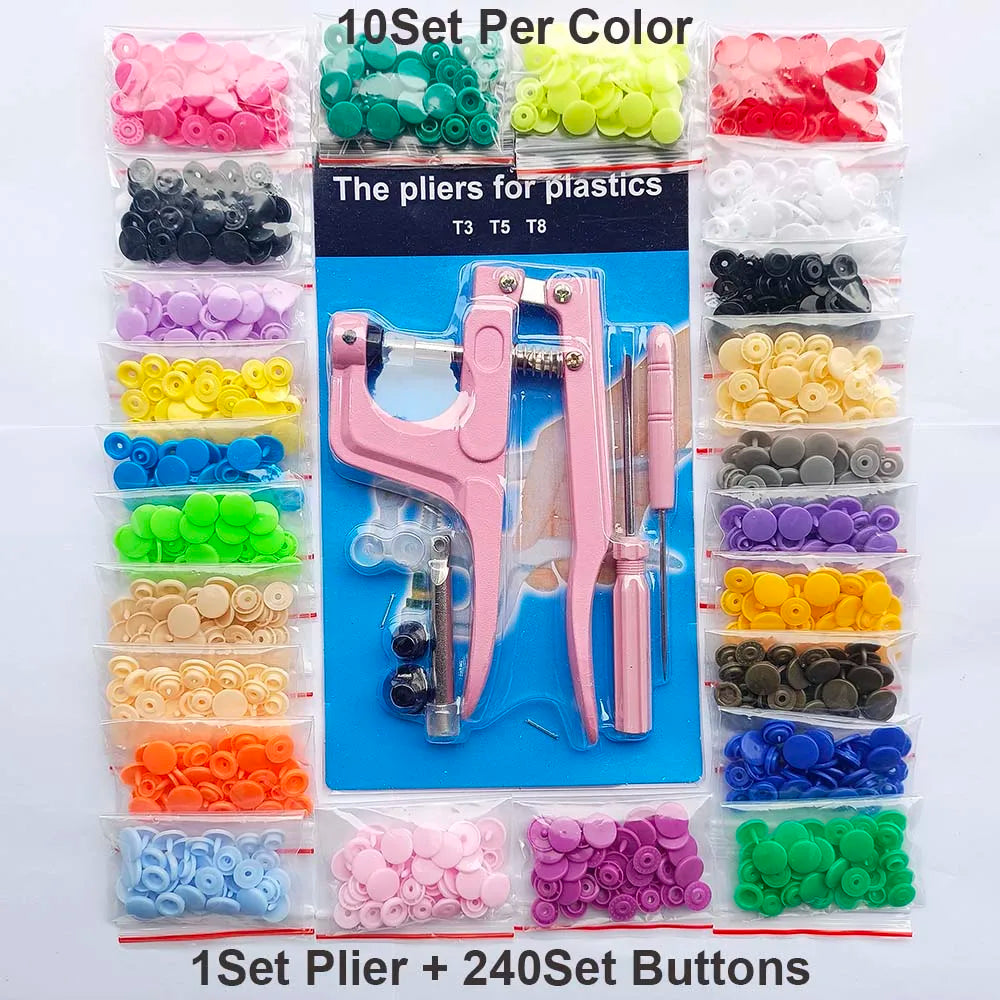 T5 Resin Snap Button Set with Pliers