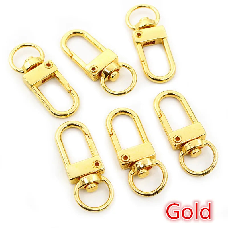 10Pcs Lobster Clasp Hooks Set | Gold & Silver Plated Jewelry Making Supplies
