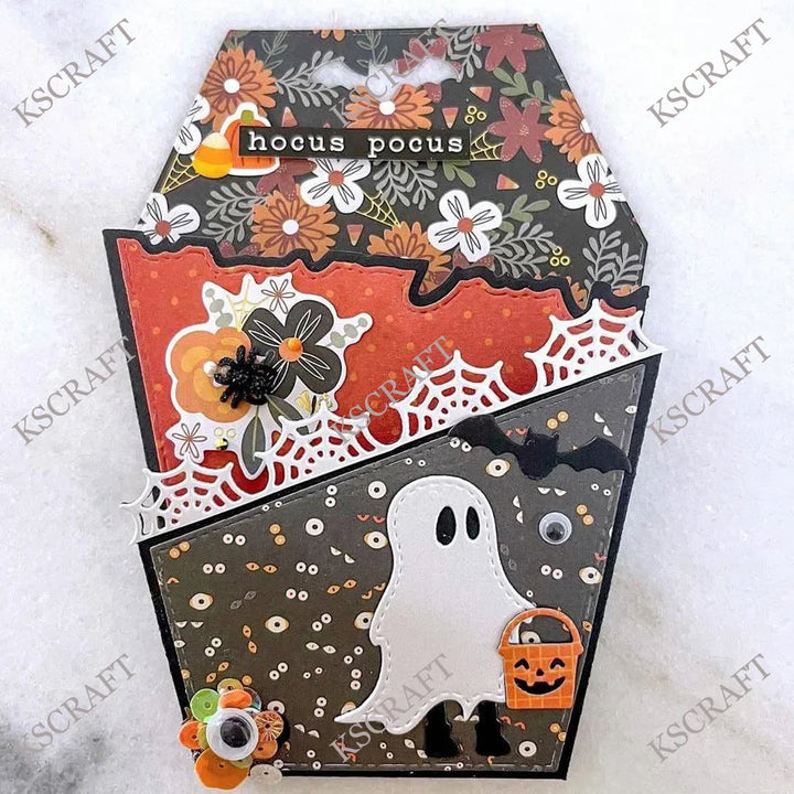KSCRAFT Coffin Tag Pocket Cutting Dies