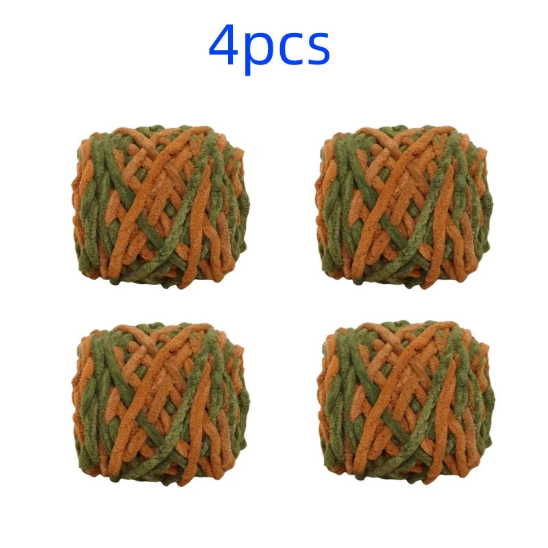 100g Chenille Knitting Yarn | Soft Thick Cotton Blend for DIY Crochet & Scarf Making