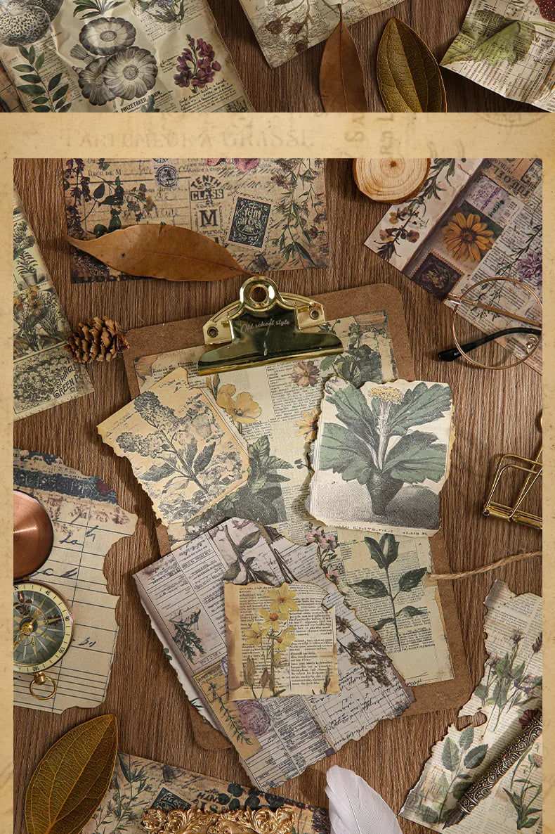 30pcs Vintage INS Material Paper Set