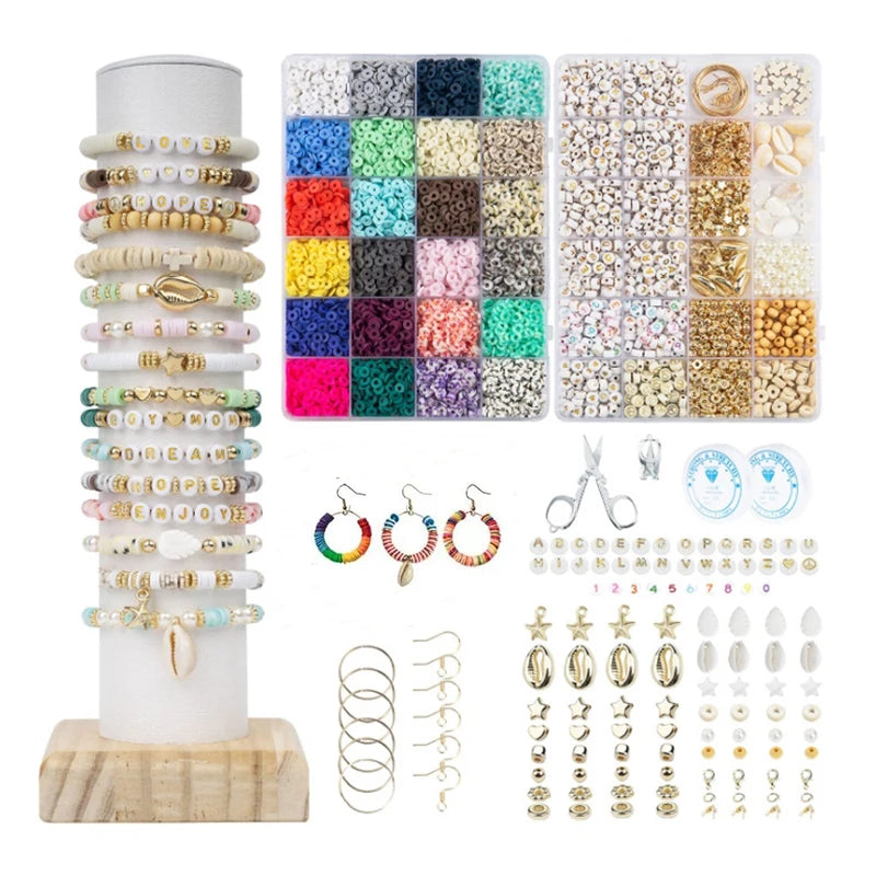 2-Box Rainbow Clay Bead Kit – DIY Bracelet & Jewelry Making Set