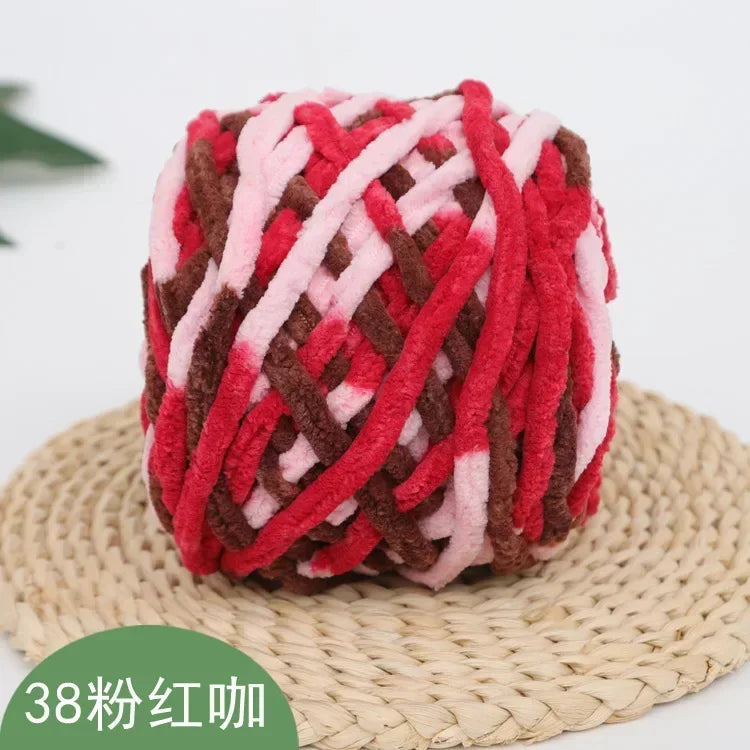 100g Chenille Knitting Yarn | Soft Thick Cotton Blend for DIY Crochet & Scarf Making