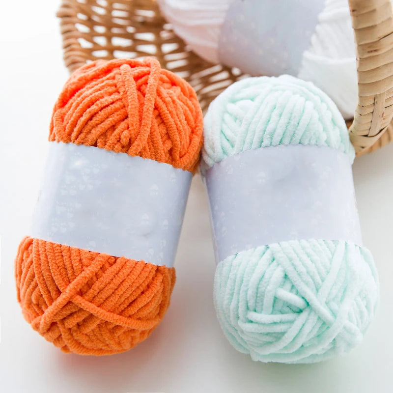 2pcs x 50g Soft Velvet Chenille Yarn