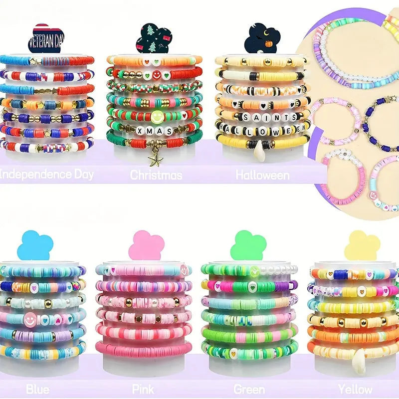2-Box Rainbow Clay Bead Kit – DIY Bracelet & Jewelry Making Set