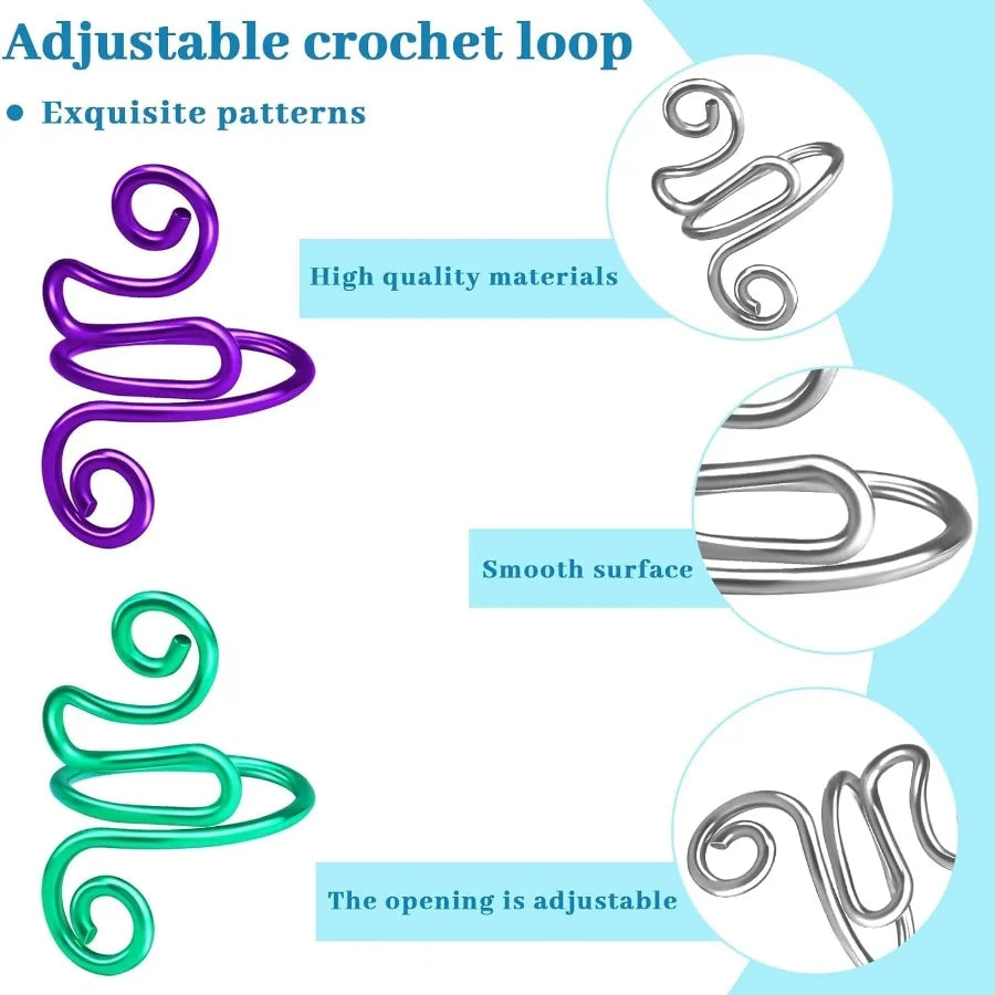 MIUSIE Adjustable Crochet Tension Ring | Knitting Yarn Guide Tool