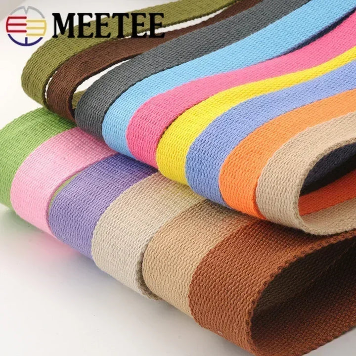 5M Cotton Webbing Tape – 1.3mm Thick Strap for Bags