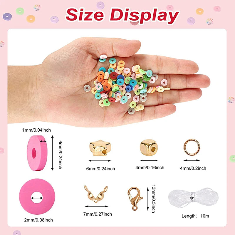 2-Box Rainbow Clay Bead Kit – DIY Bracelet & Jewelry Making Set