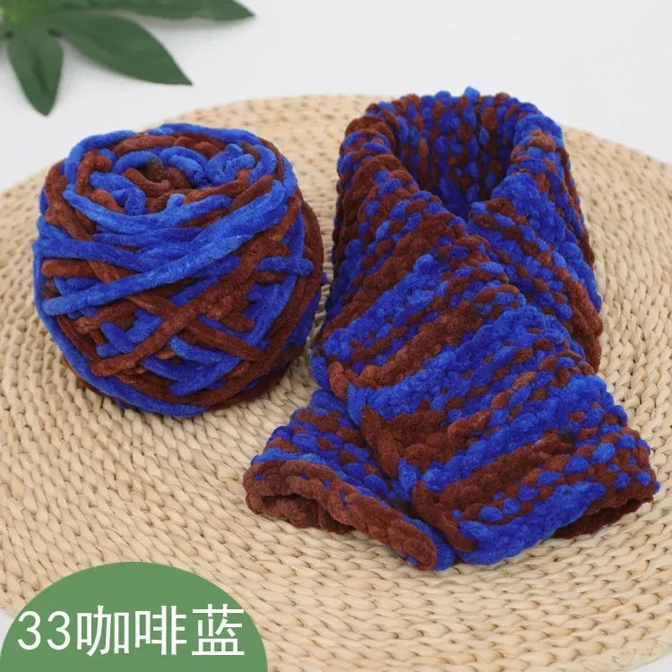 100g Chenille Knitting Yarn | Soft Thick Cotton Blend for DIY Crochet & Scarf Making