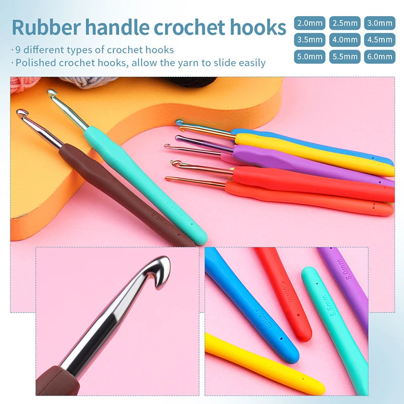 KRABALL Knitting & Crochet Hook Set with Bag