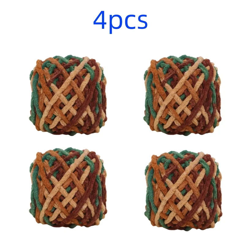 100g Chenille Knitting Yarn | Soft Thick Cotton Blend for DIY Crochet & Scarf Making