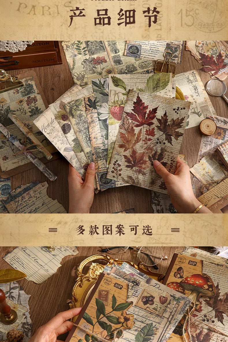 30pcs Vintage INS Material Paper Set