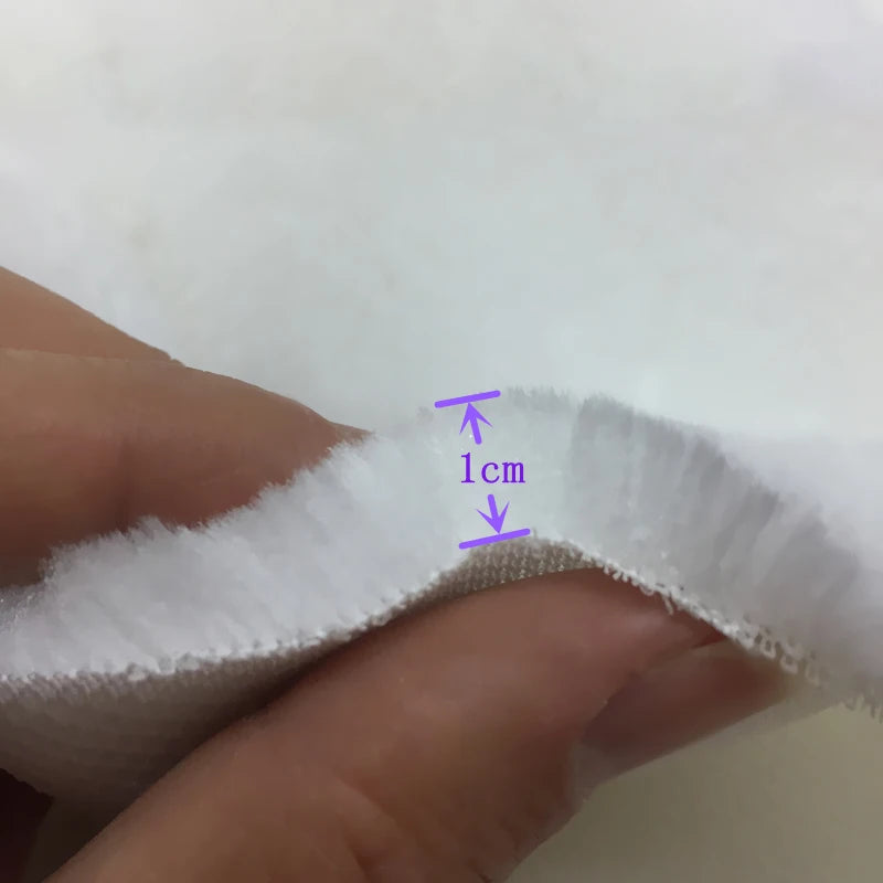 50x160cm Faux White Fur Fabric