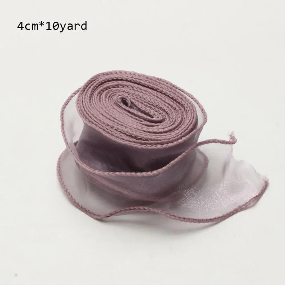 Chiffon Silk Ribbon Roll | 10 Yards Organza Satin for DIY Crafts & Gift Wrapping