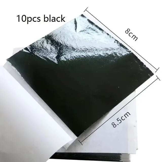 Gold Leaf Sheets Set (10 Pcs) | DIY Art, Nails, Resin & Furniture Decoration