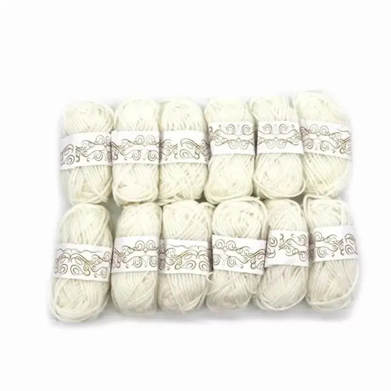 12pcs Multicolor Yarn Set – Crochet & Knitting Starter Kit for Beginners