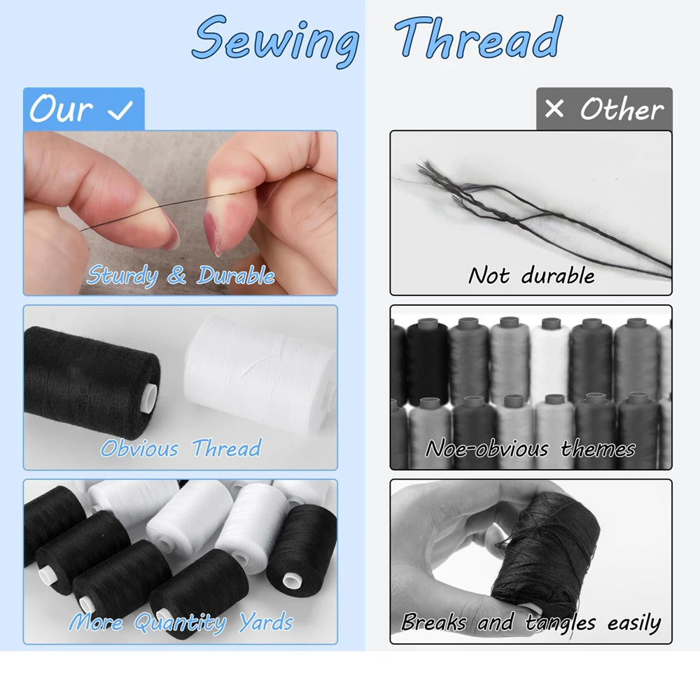 2Pcs 500M Polyester Sewing Thread