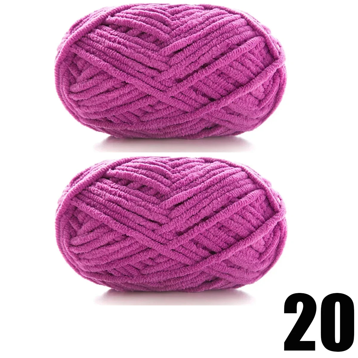 2pcs x 50g Soft Velvet Chenille Yarn