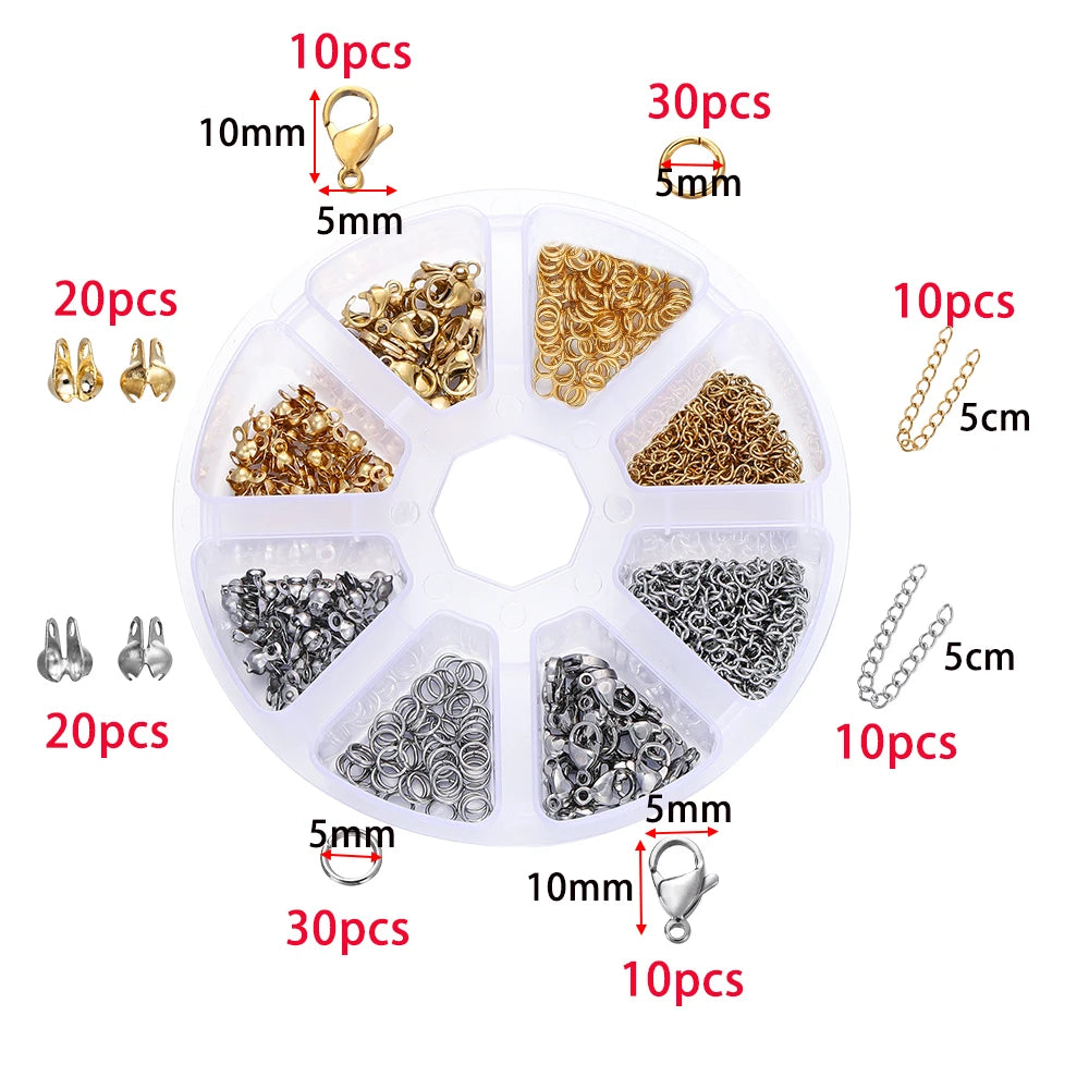 210–400pcs Jewelry Findings Kit