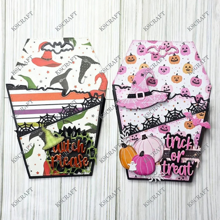 KSCRAFT Coffin Tag Pocket Cutting Dies