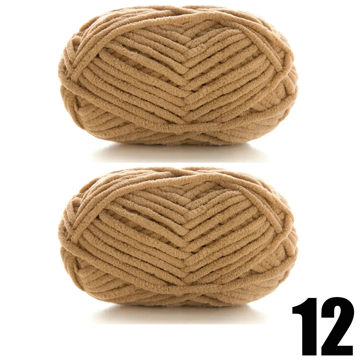 2pcs x 50g Soft Velvet Chenille Yarn