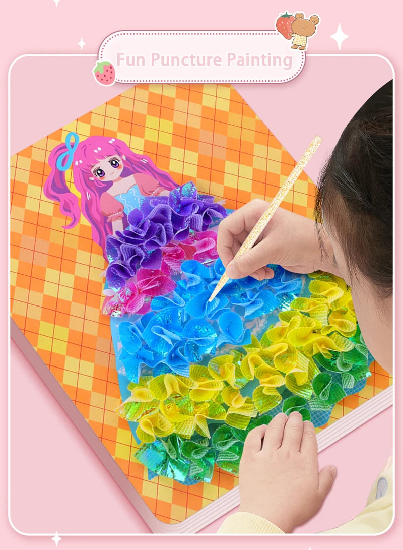 Puzzle Puncture Painting Set – DIY Poke Art Boards for Kids