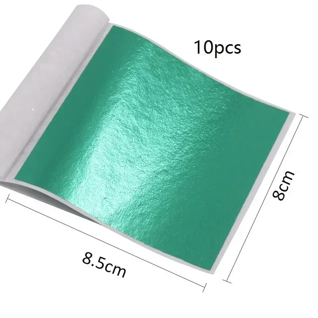 Gold Leaf Sheets Set (10 Pcs) | DIY Art, Nails, Resin & Furniture Decoration