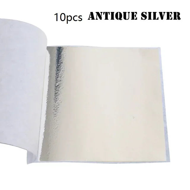 Gold Leaf Sheets Set (10 Pcs) | DIY Art, Nails, Resin & Furniture Decoration