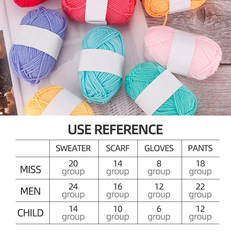 4 Ply Milk Cotton Yarn – Soft Knitting & Crochet Thread (25–50pcs)