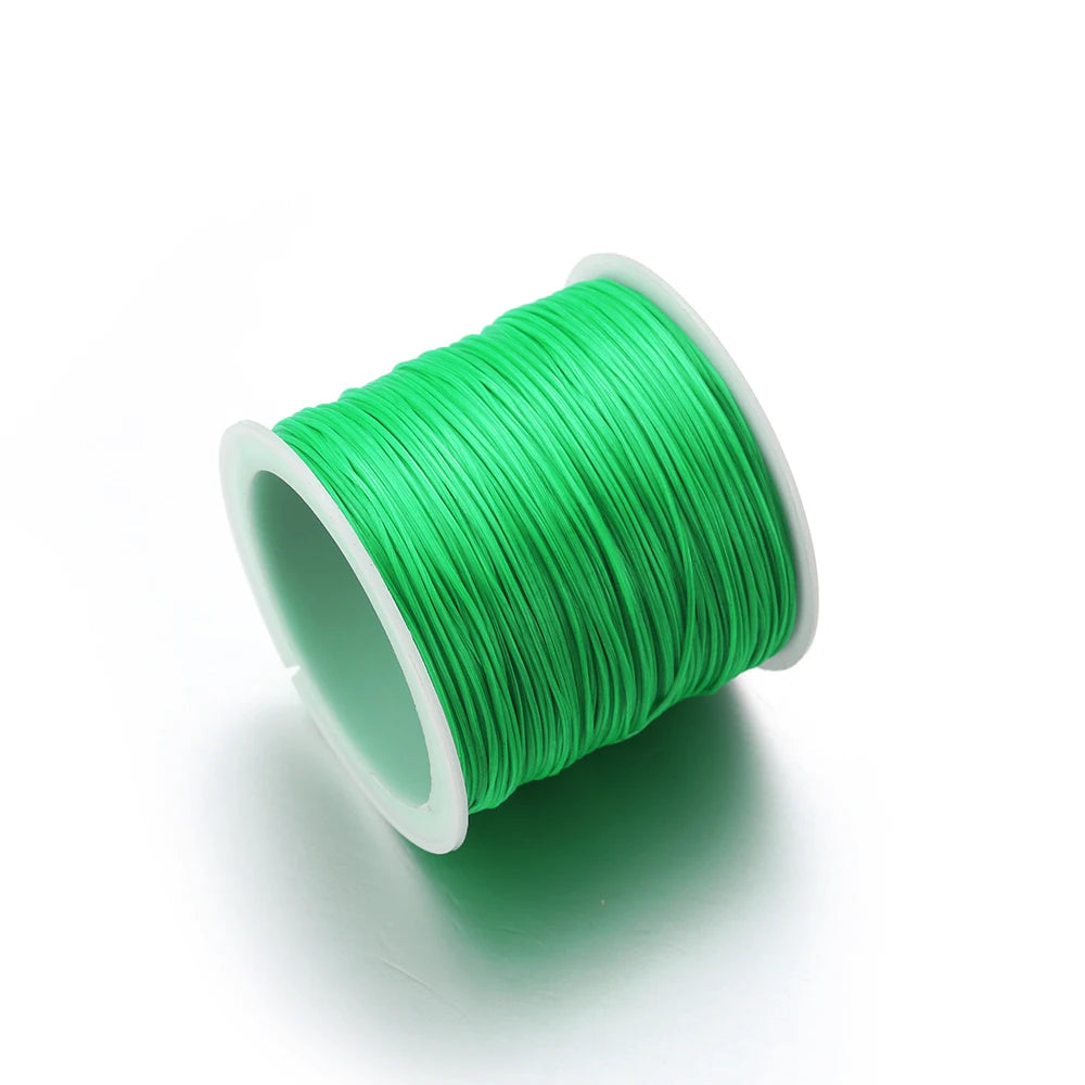 Elastic Crystal Beading Cord – 1mm Stretch Jewelry Making Thread (10–40M)